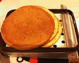 ホットケーキ　厚い　2歳誕生日ケーキ作り方4写真