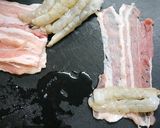 簡単!エビ肉巻きのとんかつソース炒め作り方2写真