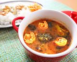 えびとブロッコリーのトマトカレースープ作り方10写真