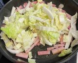 白菜とベーコンのクリームパスタ作り方3写真