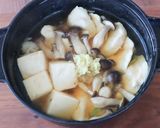 二人鍋♪千切大根と鶏胸肉のしょうが味噌鍋作り方5写真