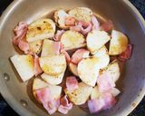 簡単☆長芋ベーコンバター麺つゆソテー作り方4写真