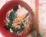 油揚げと筍とエノキとワカメのお吸い物☺作り方6写真