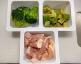 鳥もも肉と冷凍アボカドのマヨネーズ炒め作り方1写真