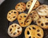 ピリッと旨辛！蓮根のラー油照り焼き作り方10写真
