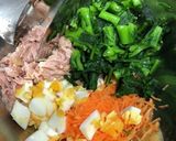 春菊とツナの胡麻マヨサラダ作り方1写真