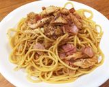 ロティサリーチキンリメイク きのこパスタ作り方6写真