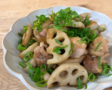 材料２つ＊鶏肉と椎茸の塩にんにく炒め作り方11写真