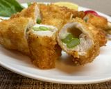鶏ササミのアスパラロールカツ！作り方5写真