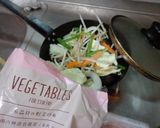 最速の野菜たっぷりハムエッグ作り方2写真