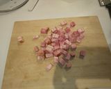 男の手抜き料理、鰹風味のベーコンご飯作り方1写真