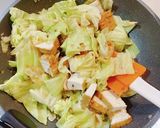 ☆キャベツと厚揚げのそぼろ餡炒め☆作り方4写真