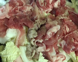 白菜 と豚肉 炒め作り方1写真