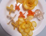 ズッキーニや人参飾り切り（まり）作り方4写真