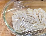 レンジで簡単☆明太クリームうどん作り方1写真
