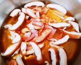 普通に飽きたら～キノコと卵のお雑煮作り方2写真