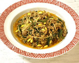 肉ニラ豆もやしの韓国風とろみ炒め作り方5写真