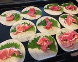時短　大葉と豚肉の餃子風作り方1写真
