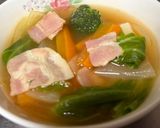 野菜とベーコンのチョイからスープ作り方4写真