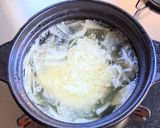 ほうれん草の肉味噌の坦々風雑炊作り方4写真