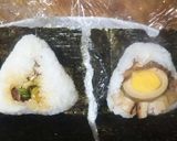 男子喜ぶおにぎり：味玉とネギチャーシュー作り方2写真