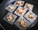 春巻の皮で鯖の照り焼きピザ風カナッペ作り方2写真