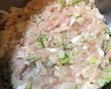 減量飯　鶏むね肉とキャベツのお好み焼き風作り方3写真