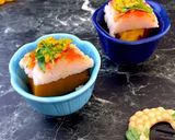 カニカマとかぼちゃ煮物 春あしらい作り方3写真