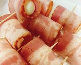 簡単おつまみ！うずらベーコン焼き作り方2写真