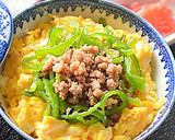 マイたれで簡単 ! 豚そぼろの三色丼♪作り方8写真