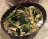 ほうれん草豚バラ丼作り方3写真