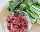 主な材料2つ!牛肉と小松菜の中華あん作り方1写真
