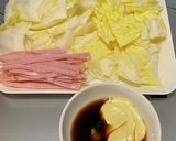 白菜とベーコンのマヨポン炒め作り方1写真