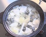 ほうれん草の肉味噌の坦々風雑炊作り方3写真