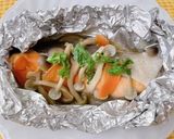 鮭のバター醤油ホイル蒸し作り方5写真