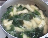 ほうれん草とワカメのお味噌汁♪作り方4写真