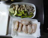 栗と鶏手羽肉のこっくり黒糖煮作り方3写真