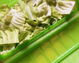 ＊キャベツと鶏肉のごま和え＊作り方1写真