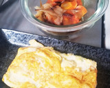 わかめチーズ卵焼きごはん♡他、野菜炒め☆作り方8写真