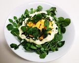 クレソン※セロリ※チーズの巣籠もりサラダ作り方4写真