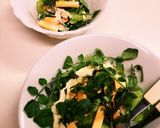 クレソン※セロリ※チーズの巣籠もりサラダ作り方5写真