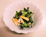 クレソン※セロリ※チーズの巣籠もりサラダ作り方6写真