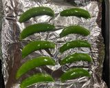 簡単すぎる甘いスナップエンドウのグリル作り方3写真