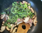 きのことベーコンほうれん草の和風パスタ♪作り方7写真