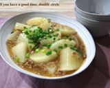 レジで時短！大根の生姜そぼろあんかけ煮作り方5写真