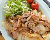 材料2つで超速攻！豚こま玉ねぎの生姜焼き作り方6写真