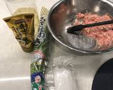 餃子のタネの残りで 肉団子スープ作り方1写真