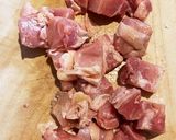 鶏肉と水菜のネギだれサラダ作り方1写真