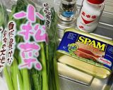 スパムと小松菜の簡単炒め作り方1写真