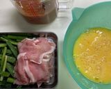 豚ニラ卵のとろみあんかけ ＊作り置き＊作り方1写真